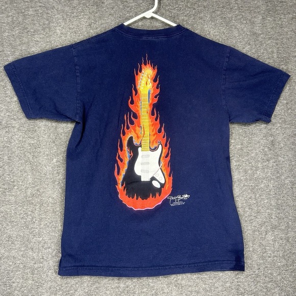 Gildan Other - Vintage 90s Stanley Mouse T shirt Mens L Blue 1996 Eric Clapton Flaming Guitar